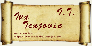 Iva Tenjović vizit kartica